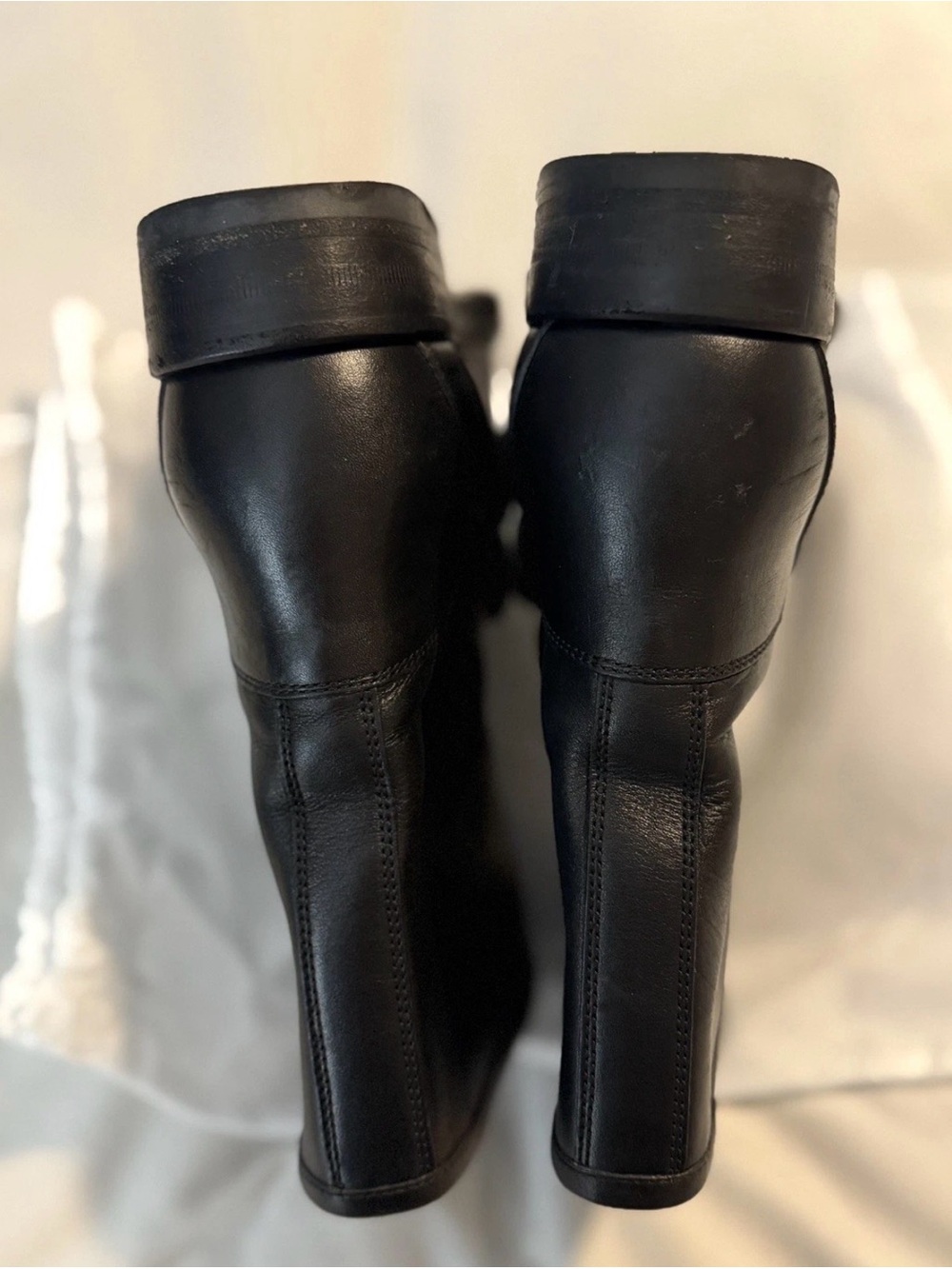 GUCCI Women's Ankle Booties Cirano Lux Size 35 / 5  Black Pull On Leather Boot - Picture 8 of 11